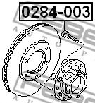 Шпилька крепления колеса FEBEST 0284-003 Шпилька крепления колеса FEBEST 0284-003