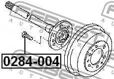 Шпилька крепления колеса FEBEST 0284-004 Шпилька крепления колеса FEBEST 0284-004