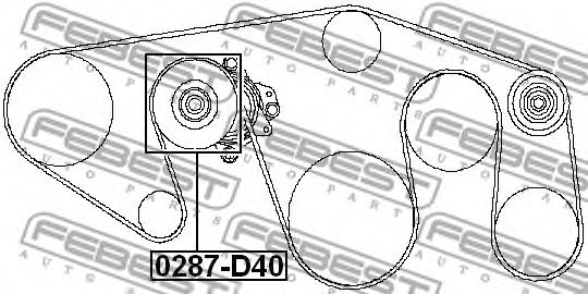 Ролик ремня генератора FEBEST 0287-D40 Ролик ремня генератора FEBEST 0287-D40