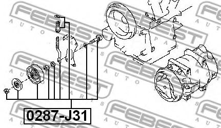 Ролик ремня генератора FEBEST 0287-J31 Ролик ремня генератора FEBEST 0287-J31
