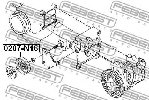 Ролик ремня генератора FEBEST 0287-N16 Ролик ремня генератора FEBEST 0287-N16