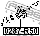 Ролик ремня генератора FEBEST 0287-R50 Ролик ремня генератора FEBEST 0287-R50