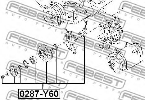 Ролик ремня генератора FEBEST 0287-Y60 Ролик ремня генератора FEBEST 0287-Y60