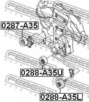 Обводной ролик FEBEST 0288-A35U Обводной ролик FEBEST 0288-A35U