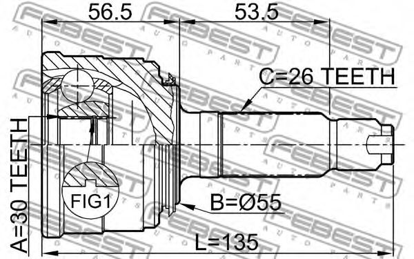 ШРУС FEBEST 0310-024 ШРУС FEBEST 0310-024