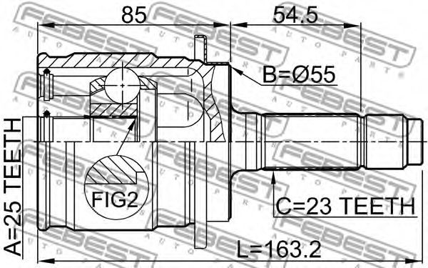ШРУС FEBEST 0310-RD5R ШРУС FEBEST 0310-RD5R