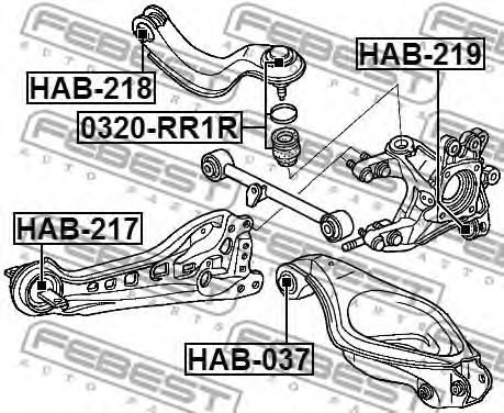 Шаровая опора FEBEST 0320-RR1R Шаровая опора FEBEST 0320-RR1R