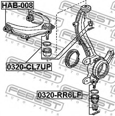 Шаровая опора FEBEST 0320-RR6LF Шаровая опора FEBEST 0320-RR6LF