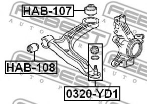 Шаровая опора FEBEST 0320-YD1 Шаровая опора FEBEST 0320-YD1