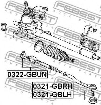 Наконечник рулевой тяги FEBEST 0321-GBRH Наконечник рулевой тяги FEBEST 0321-GBRH