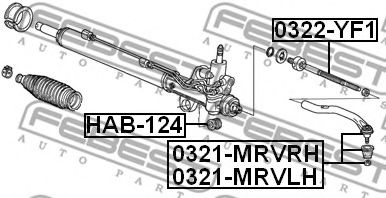 Наконечник рулевой тяги FEBEST 0321-MRVRH Наконечник рулевой тяги FEBEST 0321-MRVRH
