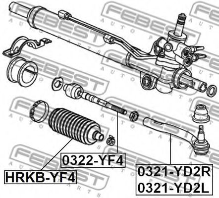 Наконечник рулевой тяги FEBEST 0321-YD2L Наконечник рулевой тяги FEBEST 0321-YD2L