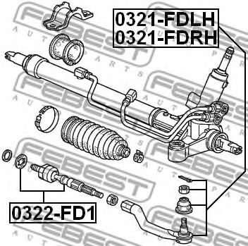 Рулевая тяга FEBEST 0322-FD1 Рулевая тяга FEBEST 0322-FD1