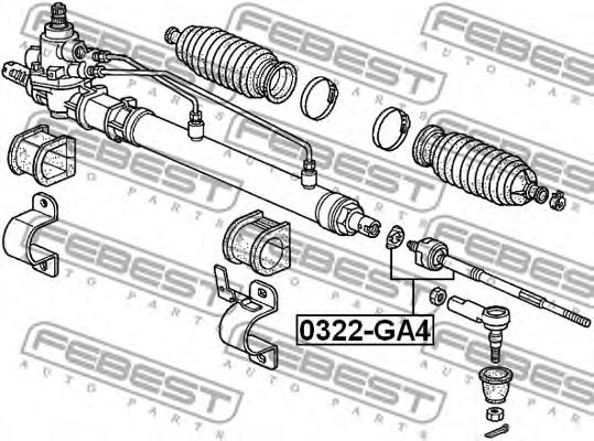 Рулевая тяга FEBEST 0322-GA4 Рулевая тяга FEBEST 0322-GA4
