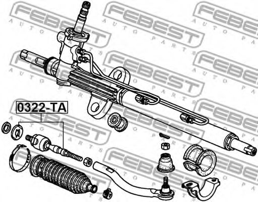 Рулевая тяга FEBEST 0322-TA Рулевая тяга FEBEST 0322-TA