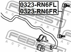 Стойка стабилизатора FEBEST 0323-RN6FR Стойка стабилизатора FEBEST 0323-RN6FR