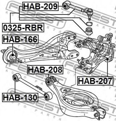 Рычаг подвески FEBEST 0325-RBR Рычаг подвески FEBEST 0325-RBR