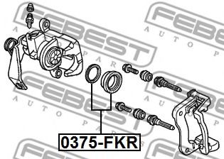 Ремкомплект тормозного суппорта FEBEST 0375-FKR Ремкомплект тормозного суппорта FEBEST 0375-FKR