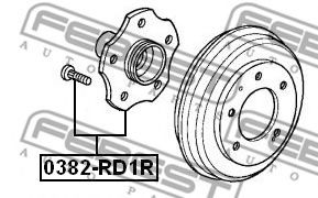Ступица колеса FEBEST 0382-RD1R Ступица колеса FEBEST 0382-RD1R