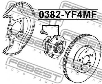 Ступица колеса FEBEST 0382-YF4MF Ступица колеса FEBEST 0382-YF4MF