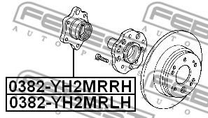 Ступица колеса FEBEST 0382-YH2MRRH Ступица колеса FEBEST 0382-YH2MRRH