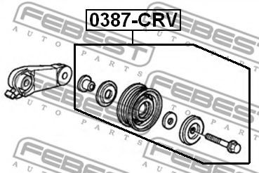 Ролик ремня генератора FEBEST 0387-CRV Ролик ремня генератора FEBEST 0387-CRV