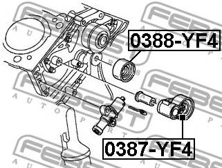 Натяжной ролик ремня ГРМ FEBEST 0387-YF4 Натяжной ролик ремня ГРМ FEBEST 0387-YF4