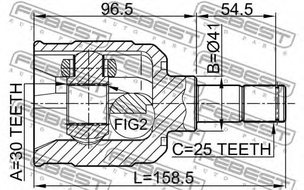 ШРУС FEBEST 0411-CK ШРУС FEBEST 0411-CK