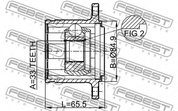 ШРУС FEBEST 0411-KB4RH ШРУС FEBEST 0411-KB4RH