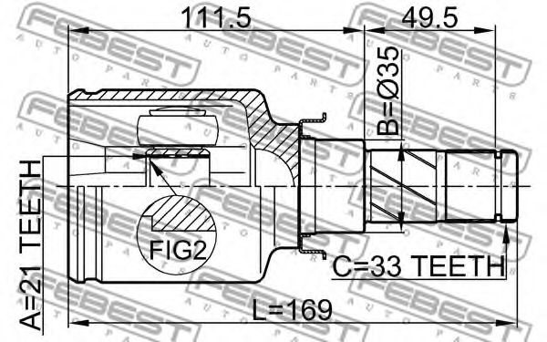 ШРУС FEBEST 0411-Z30 ШРУС FEBEST 0411-Z30