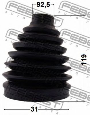 Пыльник шруса FEBEST 0417P-CW6 Пыльник шруса FEBEST 0417P-CW6
