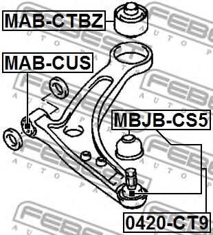 Шаровая опора FEBEST 0420-CT9 Шаровая опора FEBEST 0420-CT9