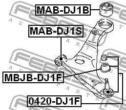 Шаровая опора FEBEST 0420-DJ1F Шаровая опора FEBEST 0420-DJ1F