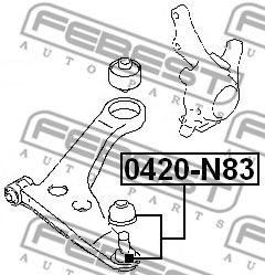 Шаровая опора FEBEST 0420-N83 Шаровая опора FEBEST 0420-N83