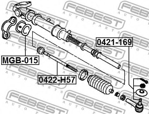 Рулевая тяга FEBEST 0422-H57 Рулевая тяга FEBEST 0422-H57