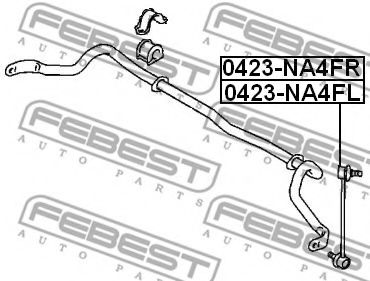 Стойка стабилизатора FEBEST 0423-NA4FR Стойка стабилизатора FEBEST 0423-NA4FR