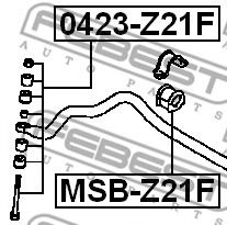 Стойка стабилизатора FEBEST 0423-Z21F Стойка стабилизатора FEBEST 0423-Z21F