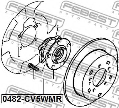 Ступица колеса FEBEST 0482-CV5WMR Ступица колеса FEBEST 0482-CV5WMR