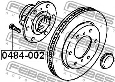 Шпилька крепления колеса FEBEST 0484-002 Шпилька крепления колеса FEBEST 0484-002