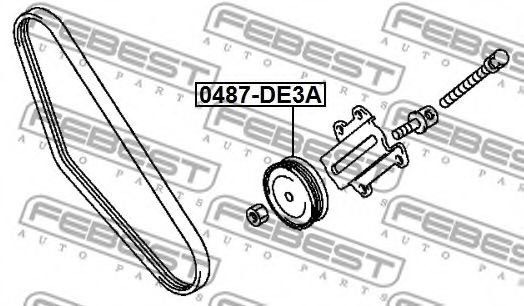 Ролик ремня генератора FEBEST 0487-DE3A Ролик ремня генератора FEBEST 0487-DE3A
