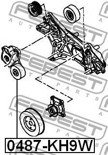 Ролик ремня генератора FEBEST 0487-KH9W Ролик ремня генератора FEBEST 0487-KH9W
