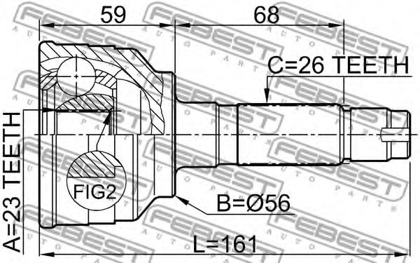 ШРУС FEBEST 0510-MPV ШРУС FEBEST 0510-MPV
