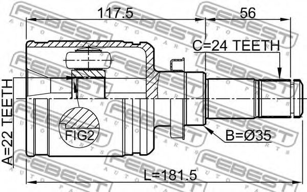 ШРУС FEBEST 0511-BL16MTLH ШРУС FEBEST 0511-BL16MTLH