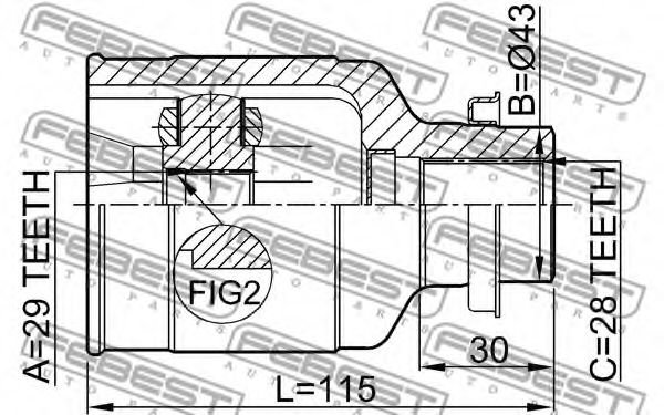 ШРУС FEBEST 0511-CPRH ШРУС FEBEST 0511-CPRH