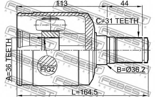 ШРУС FEBEST 0511-CX7LH ШРУС FEBEST 0511-CX7LH