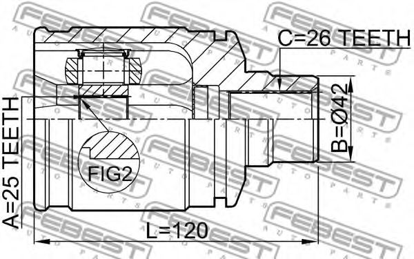 ШРУС FEBEST 0511-GDRH ШРУС FEBEST 0511-GDRH
