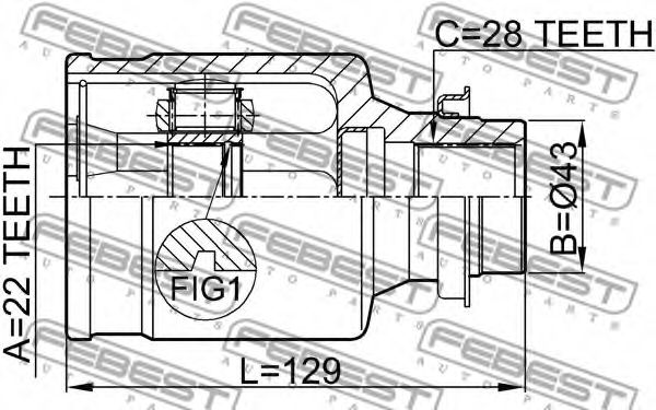 ШРУС FEBEST 0511-M316MTRH ШРУС FEBEST 0511-M316MTRH