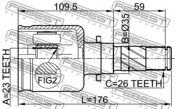 ШРУС FEBEST 0511-M320ATLH ШРУС FEBEST 0511-M320ATLH