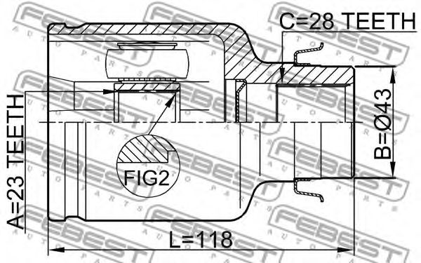 ШРУС FEBEST 0511-M320ATRH ШРУС FEBEST 0511-M320ATRH