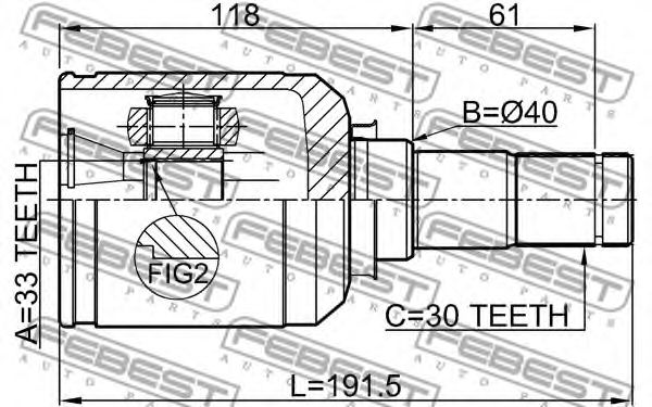 ШРУС FEBEST 0511-MPVLH ШРУС FEBEST 0511-MPVLH